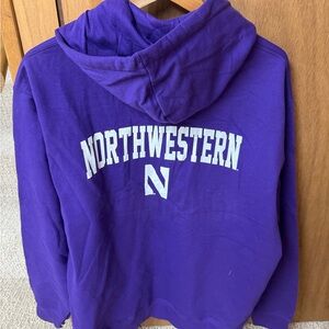 Men's XL Purple Northwestern Zip Up Hoodie